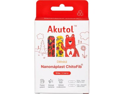 Akutol Nanonáplast ChitoFib, Dětské balení - 15 ks