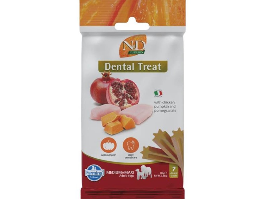 N&D PUMPKIN Dog Dental Snack Chicken Medium & Maxi 100 g