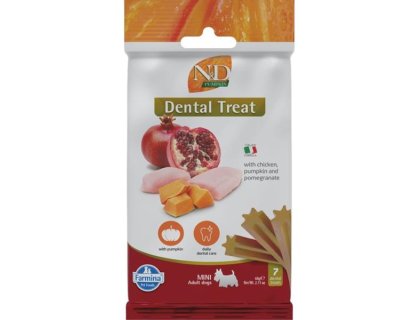 N&D PUMPKIN Dog Dental Snack Chicken Mini 60 g
