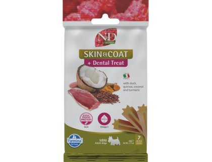 N&D QUINOA Dog Dental Snack Skin & Coat Duck Mini 60 g