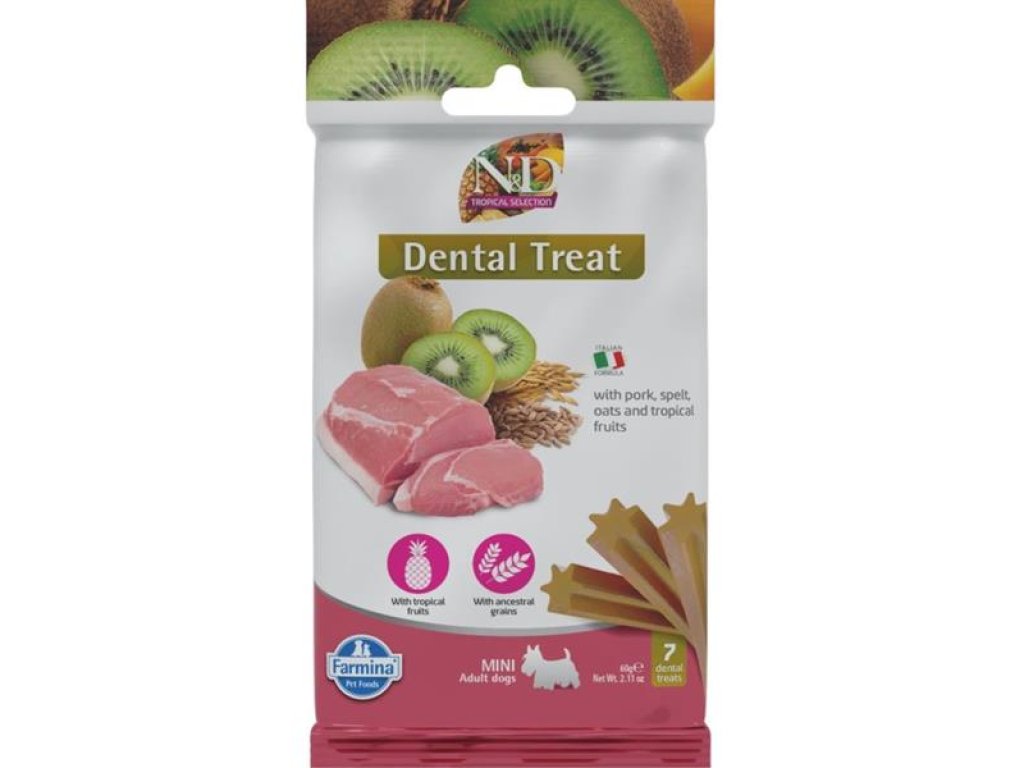 N&D TROPICAL Dog Dental Snack Pork Mini 60 g