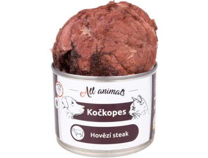 ALL ANIMALS Kočkopes konz. hovězí steak 200g