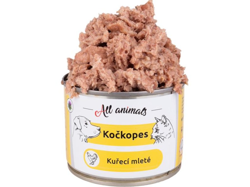 ALL ANIMALS Kočkopes konz. Kuřecí mleté 200g