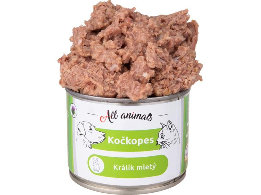 ALL ANIMALS Kočkopes konz. Králík mletý 200g