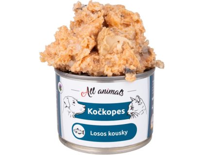 ALL ANIMALS Kočkopes konz. Losos kousky 200g