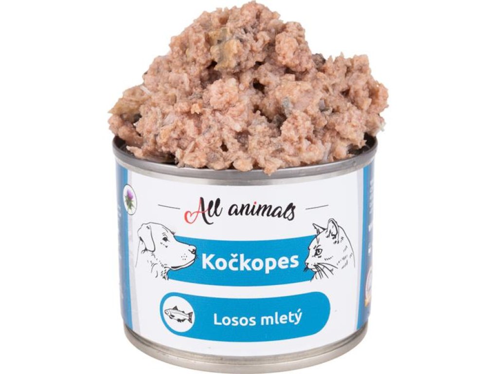 ALL ANIMALS Kočkopes konz. Losos mletý 200g