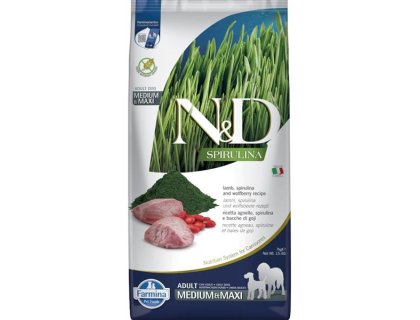 N&D SPIRULINA Dog GF Lamb & Wolfberry Adult Medium & Maxi 7 kg