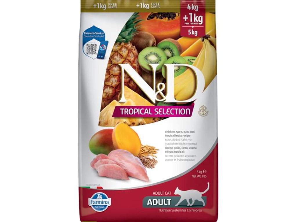 N&D TROPICAL SELECTION Cat LG Chicken 4+1 kg
