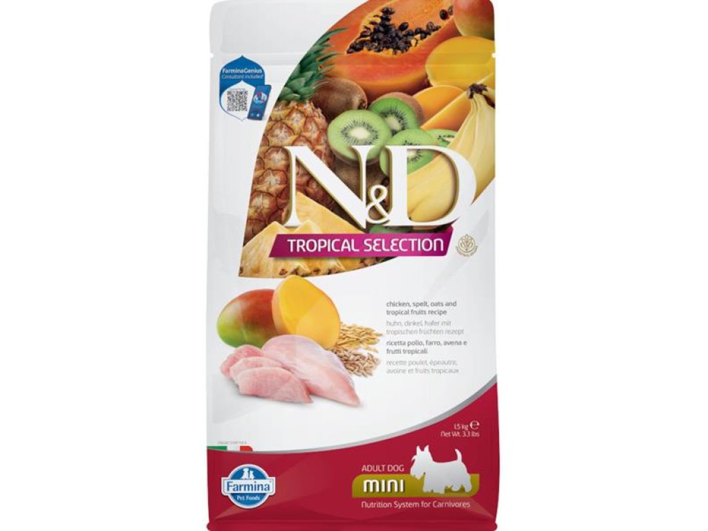 N&D TROPICAL SELECTION Dog LG Chicken Adult Mini 1,5 kg