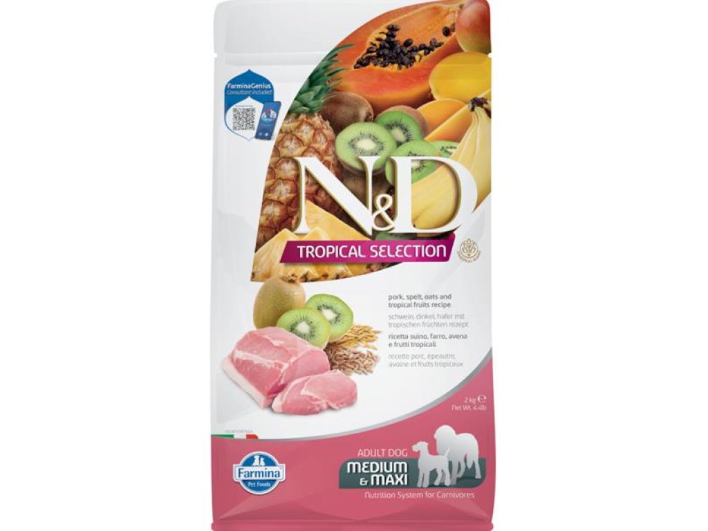 N&D TROPICAL SELECTION Dog LG Pork Adult Medium & Maxi 2 kg