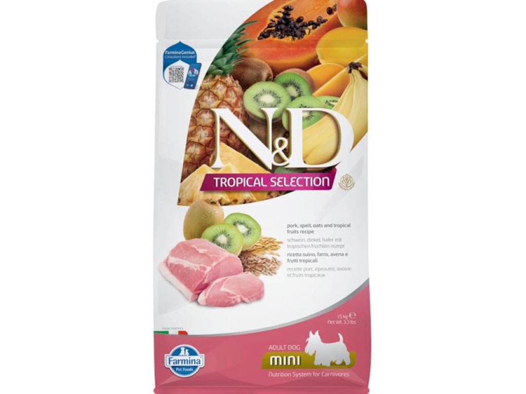 N&D TROPICAL SELECTION Dog LG Pork Adult Mini 1,5 kg