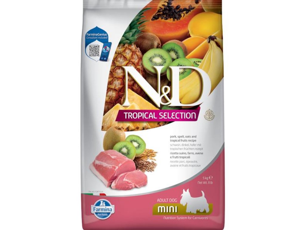 N&D TROPICAL SELECTION Dog LG Pork Adult Mini 5 kg