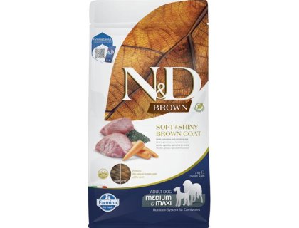 N&D BROWN Dog GF Lamb, Spirulina & Carrot Adult Medium & Maxi 2 kg