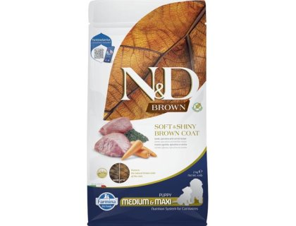 N&D BROWN Dog GF Lamb, Spirulina & Carrot Puppy Medium & Maxi 2 kg