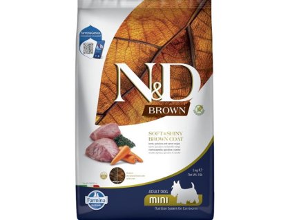N&D BROWN Dog GF Lamb, Spirulina & Carrot Adult Mini 5 kg