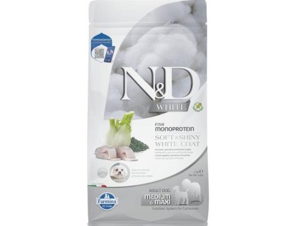 N&D WHITE Dog GF Sea Bass, Spirulina & Fennel Adult Medium & Maxi 2 kg
