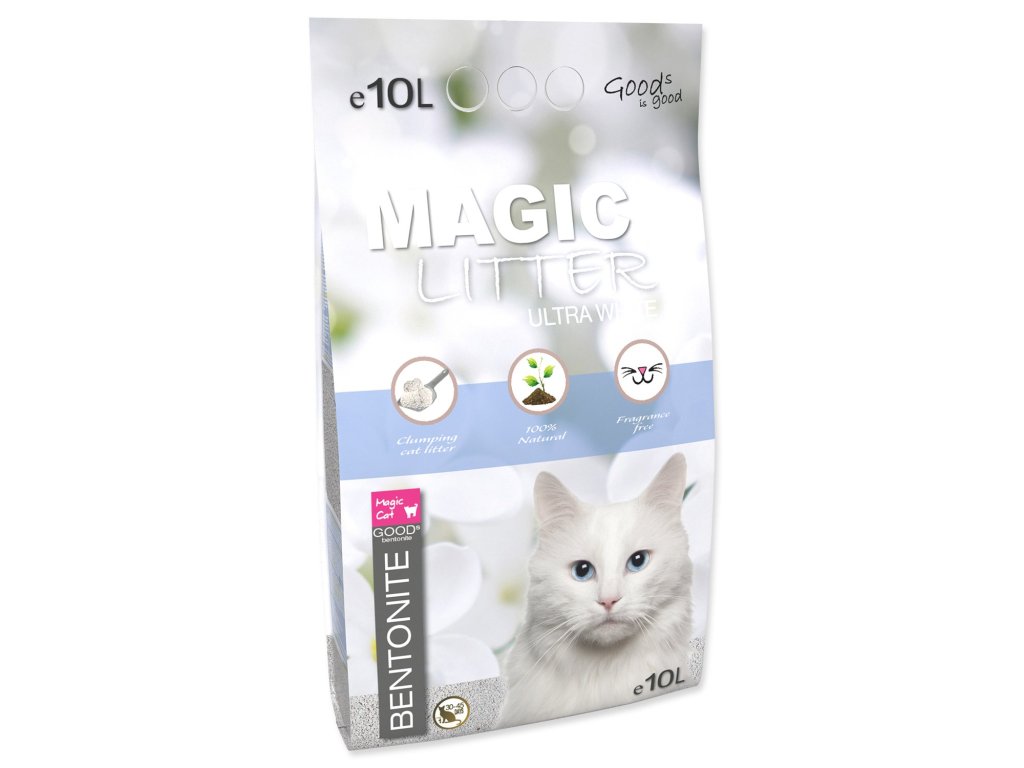 Kočkolit Magic Litter Bentonite Ultra White 10L/9kg