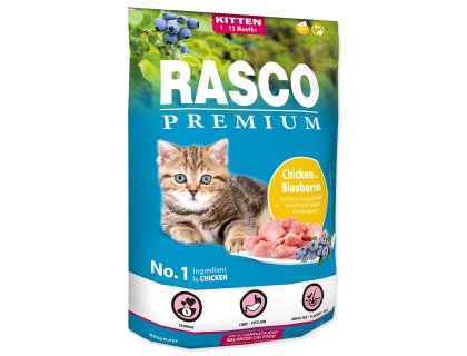 Krmivo Rasco Premium Kitten kuře s borůvkou 0,4kg