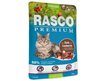 Kapsička Rasco Premium Sterilized kachna s brusinkou 85g