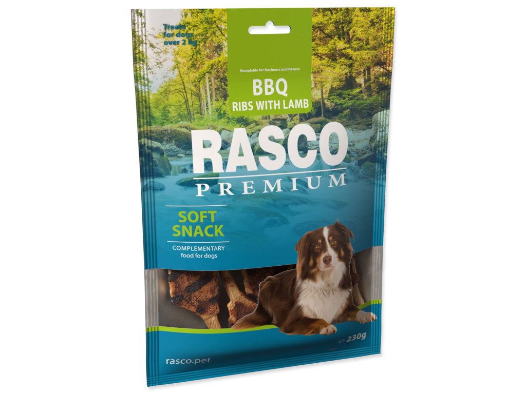 Pochoutka Rasco Premium BBQ Jehněcí žebírka 230g