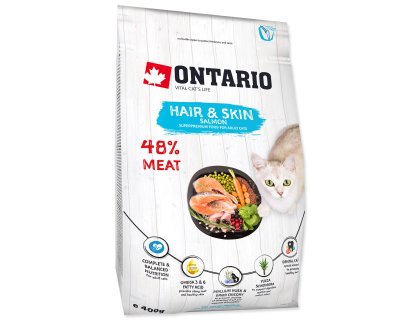 Krmivo Ontario Cat Hair & Skin 0,4kg