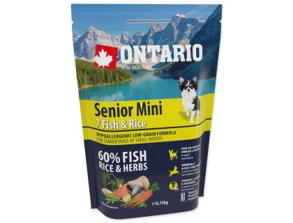 Krmivo Ontario Senior Mini Fish & Rice 0,75kg