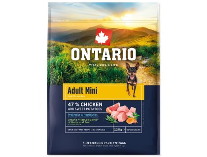 Krmivo Ontario Adult Mini Chicken & Sweet Potatoes 2,25kg