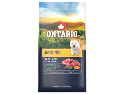 Krmivo Ontario Senior Mini Lamb & Brown Rice 6,5kg