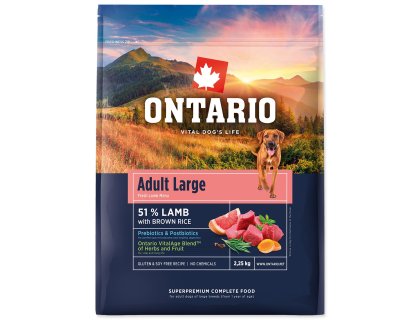 Krmivo Ontario Adult Large Lamb & Brown Rice 2,25kg