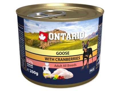 Konzerva Ontario husa s brusinkami 200g