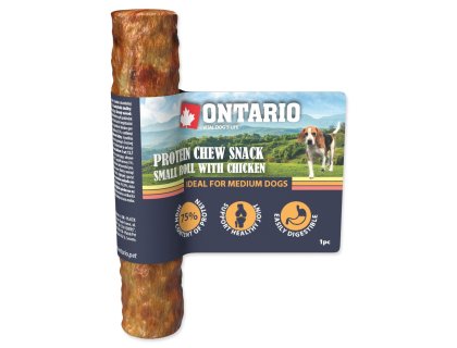 Pochoutka Ontario Protein kuře, žvýkací rolka malá 12,7cm