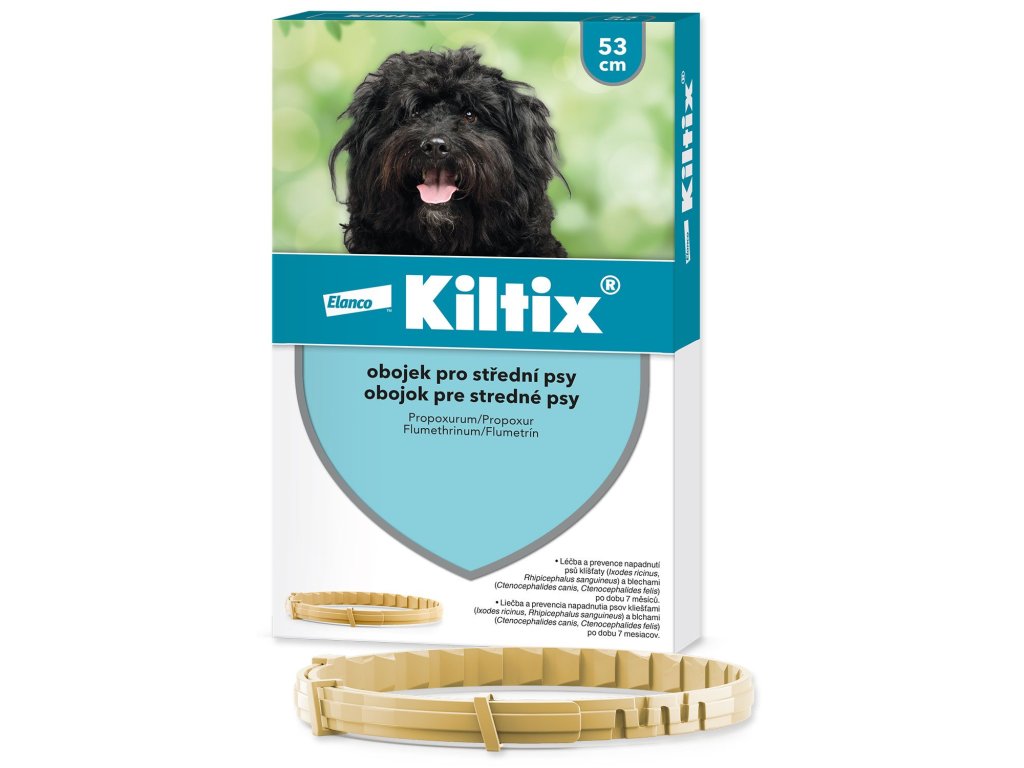 Obojek Kiltix antiparazitní 53cm !