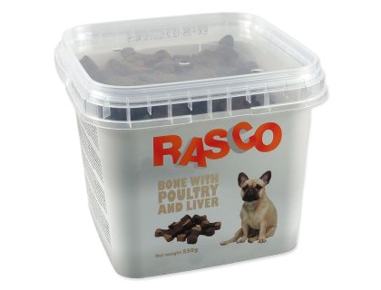 Pochoutka Rasco drůbeží kost s játry 2,5cm 550g