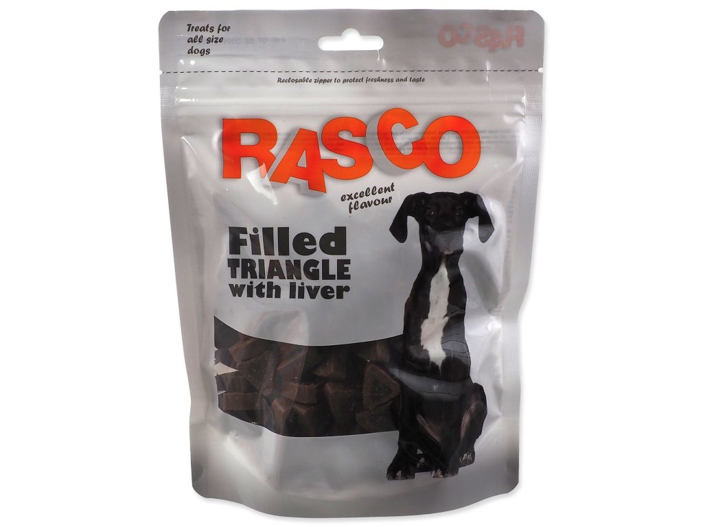Pochoutka Rasco plněný trojúhelníček s játry 2,2cm 450g