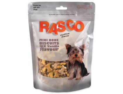 Pochoutka Rasco mini sušenky kosti mix vanilková příchuť 2cm 250g
