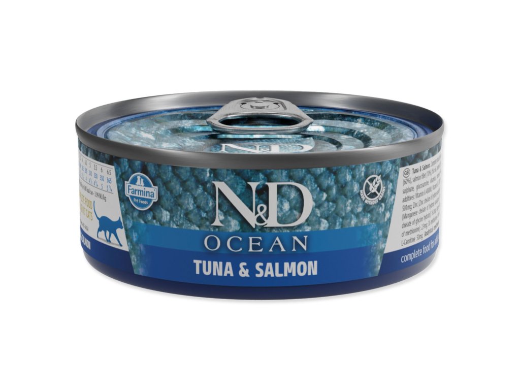 Konzerva N&D Cat Ocean Tuna & Salmon 70g