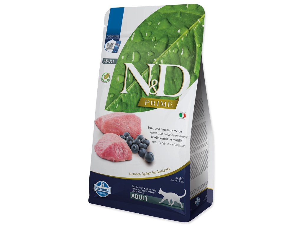 Krmivo N&D Cat Prime Lamb & Blueberry 1,5kg