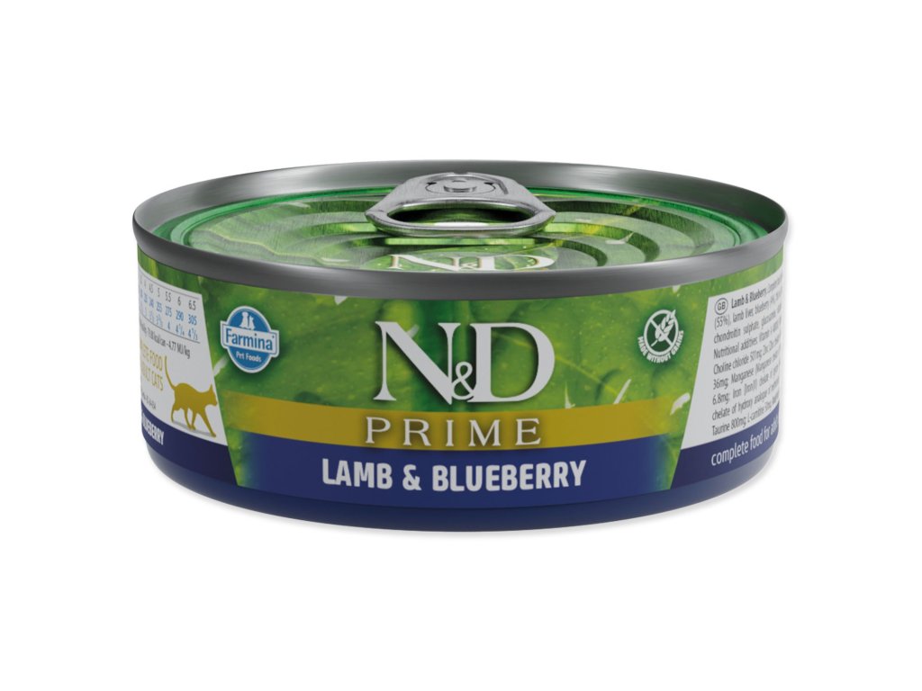 Konzerva N&D Cat Prime Lamb & Blueberry 70g