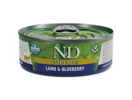 Konzerva N&D Cat Prime Lamb & Blueberry 70g