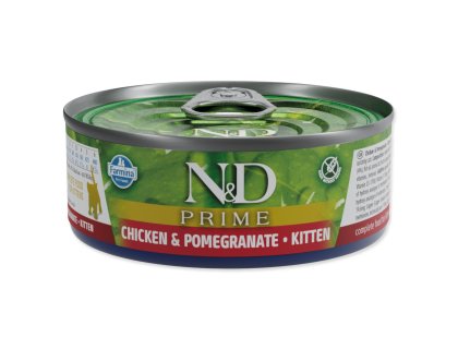Konzerva N&D Kitten Prime Chicken & Pomegranate 70g