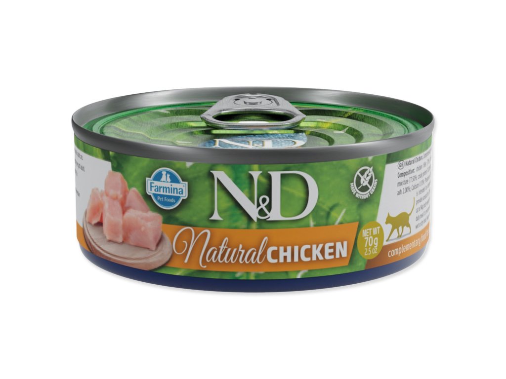 Konzerva N&D Cat Natural Chicken 70g