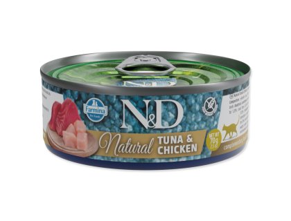 Konzerva N&D Cat Natural Tuna & Chicken 70g