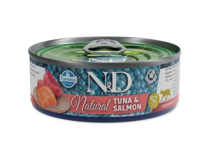 Konzerva N&D Cat Natural Tuna & Salmon 70g