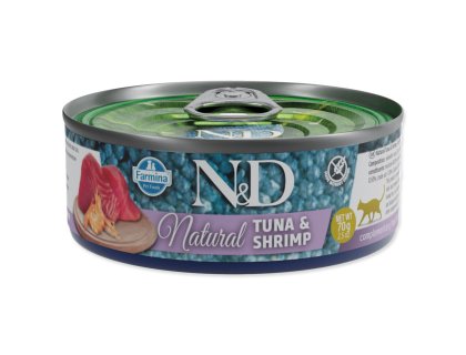 Konzerva N&D Cat Natural Tuna & Shrimp 70g