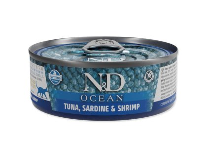 Konzerva N&D Cat Ocean Tuna, Sardine & Shrimp 70g