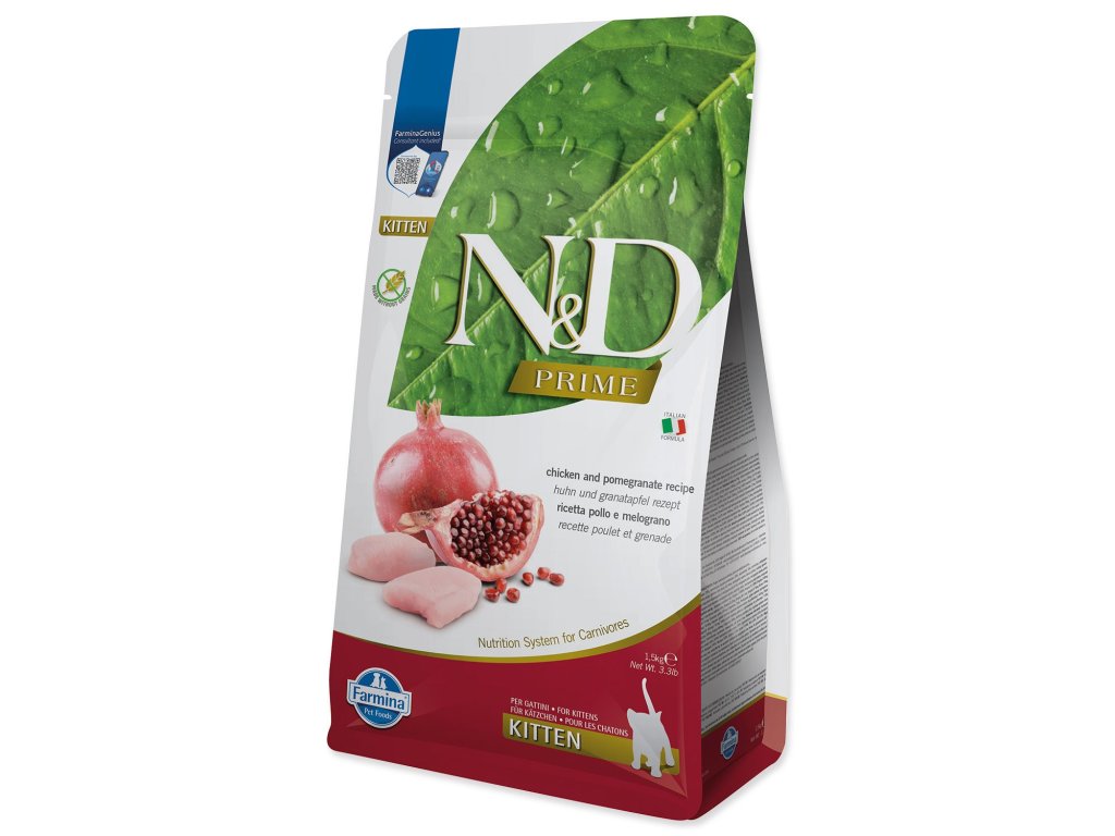 Krmivo N&D Kitten Prime Chicken & Pomegranate 1,5kg