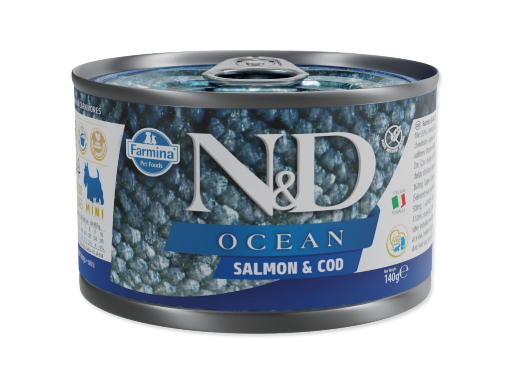 Konzerva N&D Dog Ocean Salmon & Codfish 140g