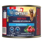 Konzerva Ontario Adult hovězí pate s příchutí spirulíny 200g