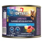 Konzerva Ontario Adult jehněčí pate s příchutí rakytníku 200g