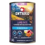 Konzerva Ontario Adult jehněčí pate s příchutí rakytníku 400g
